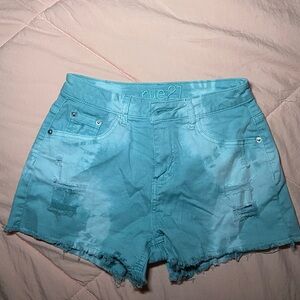Rue 21 Tie Dye Distressed Jean Shorts
